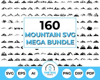 Mountain SVG Bundle: 160 Cut Files for Cricut (Digital Download)