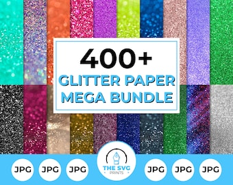 400+ Colorful Glitter Backgrounds: Shimmer Digital Paper Bundle (JPG Files)