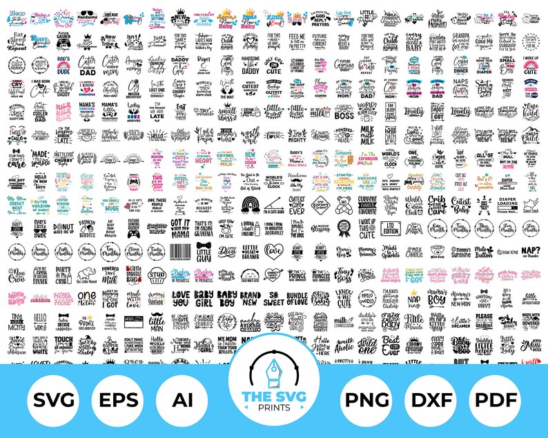 Baby Svg Bundle, Baby Shower Svg, Newborn Svg Bundle, Newborn Svg