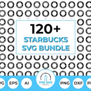 Starbucks Circle SVG Bundle - Personalisiertes Starbucks Ring Design