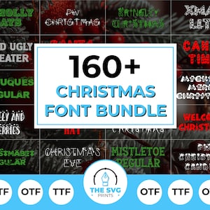 Pacote de fontes de Natal, fontes festivas, pacote de Natal, fontes de Natal, pacote de fontes digitais, OTF, TTF