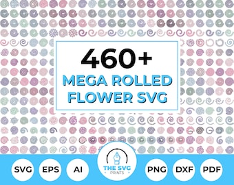 Rolled Flower SVG Mega Bundle: 3D Paper Flower Designs (Digital Download)