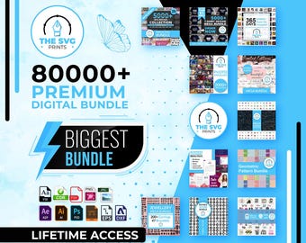 80000+ Mega Digital Design Bundle, Graphics & Fonts, Commercial Use