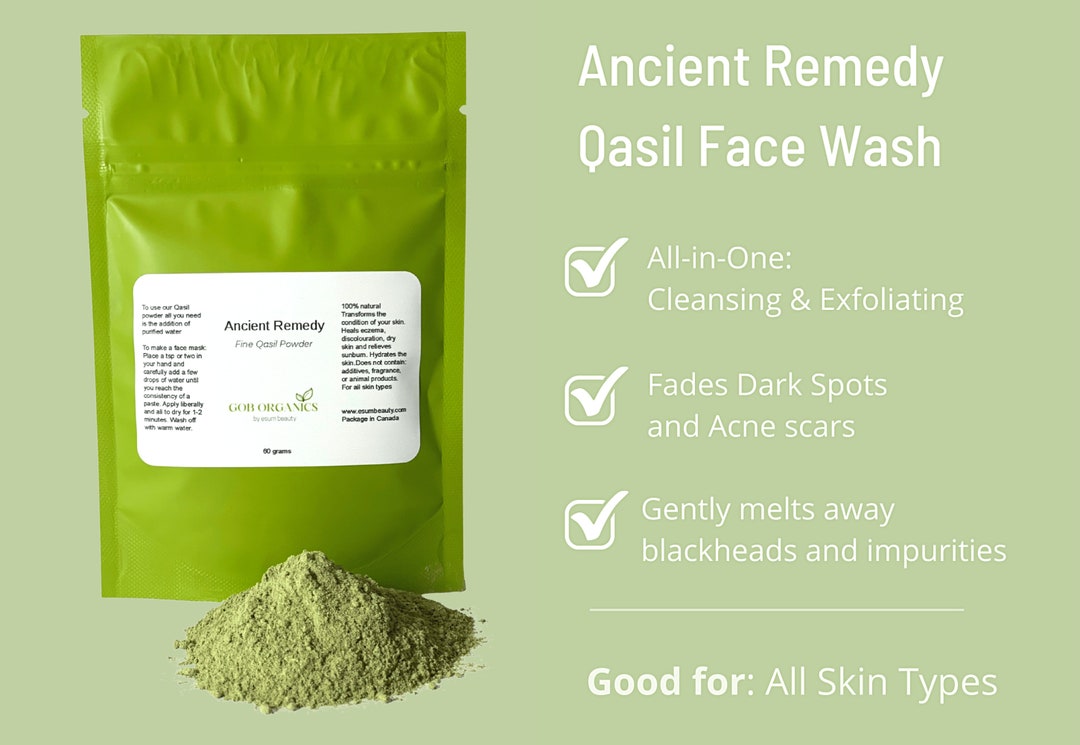 Organic Qasil Powder for Skin and Hair Detoxifying Acne Face Etsy