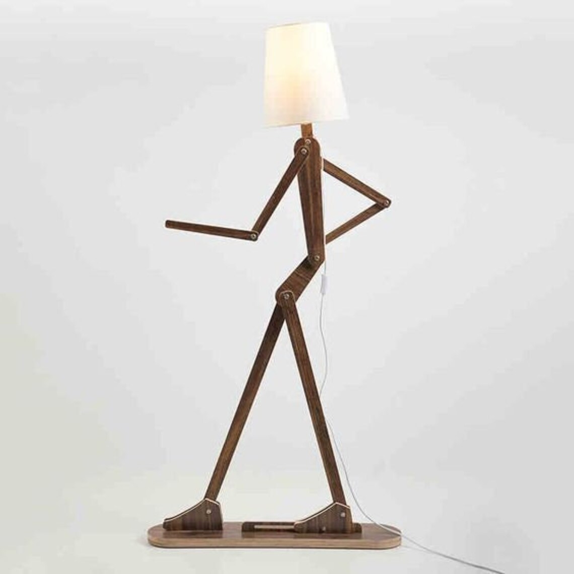 Floor Lamp Reading Lamp Dresser Lampshade Wooden Etsy UK