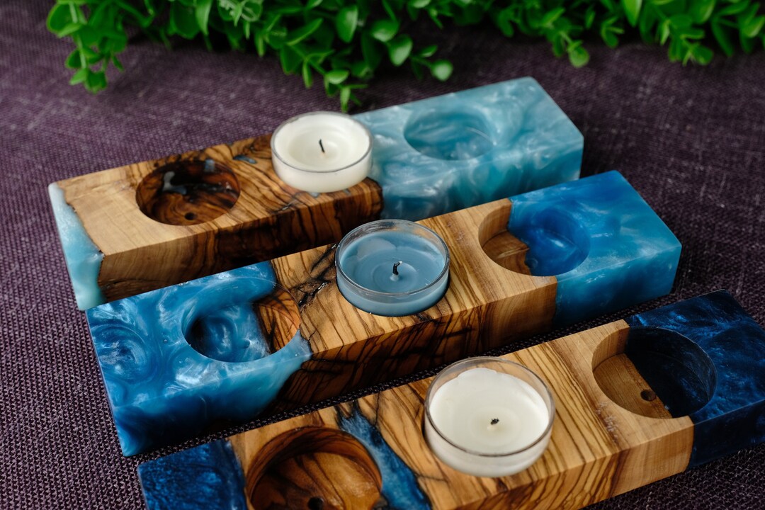 Resin Candle Holder Candle Holder Home Decor Resin Art Etsy