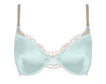 Anne Seagrass Silk and Lace Nursing Bra