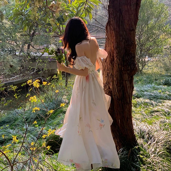 milkmaid dress with slit