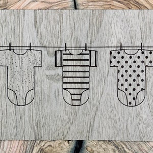 Postkarten aus Edelholz Furnier | Geburt | Baby