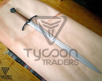32" Beautiful Custom Handmade D2 Steel Crusader Sword With Sheath - By Tycoon Traders -