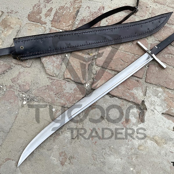 Hermosa espada Messer de acero D2 hecha a mano y personalizada de 36 "- por Tycoon Traders -