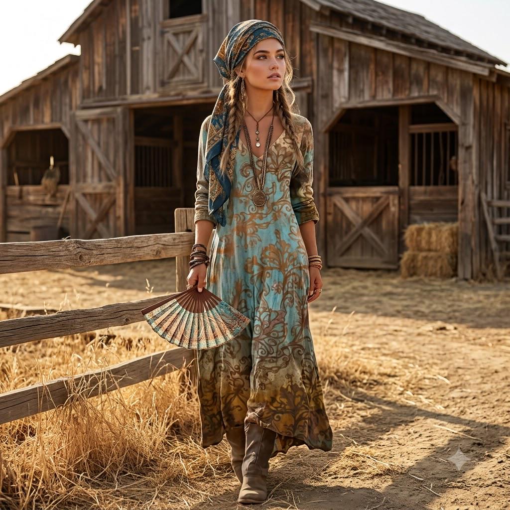 olive green western dress Womens Dresses retro western dress