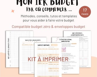 Mein ERSTES BUDGET l Budgetplaner auf Französisch zum AUSDRUCKEN | Undatiert | Monatliches Budget und Tracker | Nullbasisbudget und Budgetumschläge