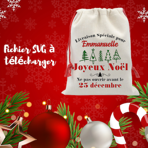 Christmas Stocking, Santa&#39;s Bag, SVG File to Download