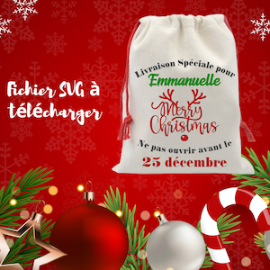 Christmas Stocking, Santa&#39;s Bag, SVG File to Download