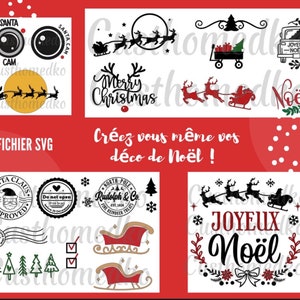 Create your own Christmas Stocking, Santa&#39;s Bag, 4 SVG Files to download