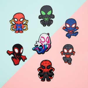 Banjahan Spiderman Shoe Charms for Men and Boys, 10pcs Cartoon Shoe Pins Pack with Buttons, Cool Superhero Pins for Adults, Jewels Shoe Decoration