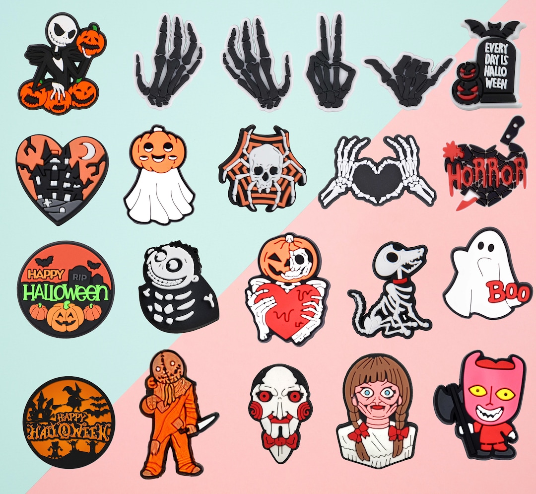 Ghost Shoe Charm, Skeleton Hand Charms, Horror Shoe Charms, Jibbitz