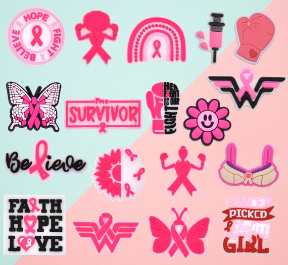 Breast cancer deals croc charms