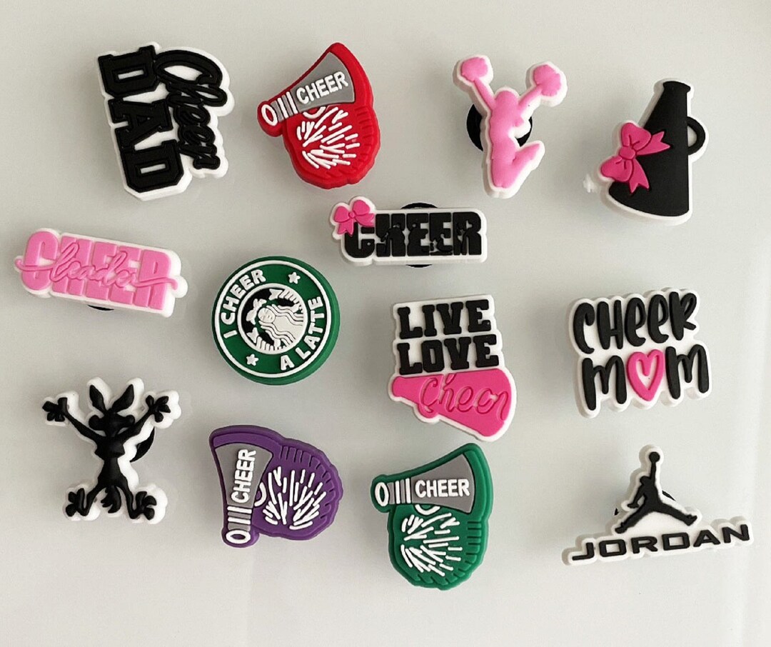 Cheerleading Croc Shoe Charms Cheer Croc Charms Love Cheer Etsy