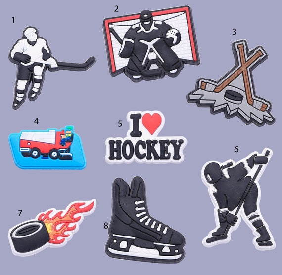 I Love Hockey Croc Charms