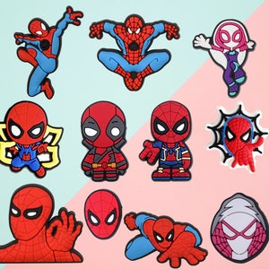 🌺New🌺Set of 7 Spiderman Croc Charms, or Backpack Decoration🌺