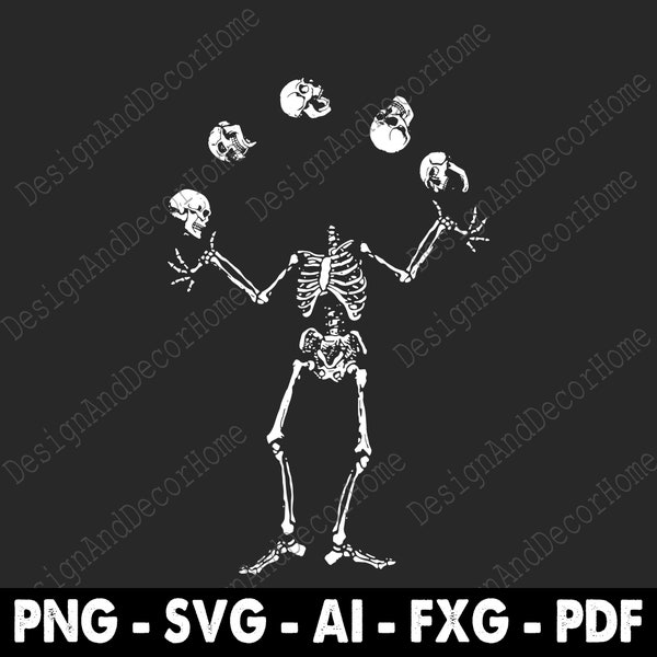 Skeleton Juggling Svg Png Skulls Halloween Svg png Skull Skeleton Juggler Svg Png Digital Download