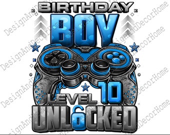 Level 10 Unlocked Awesome Since 2012 10th Birthday Gaming Png Digital Download