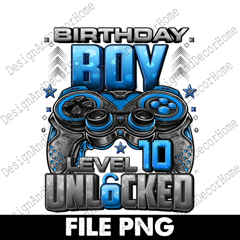 Level 10 Unlocked Awesome Since 2012 10th Birthday Gaming Png Etsy