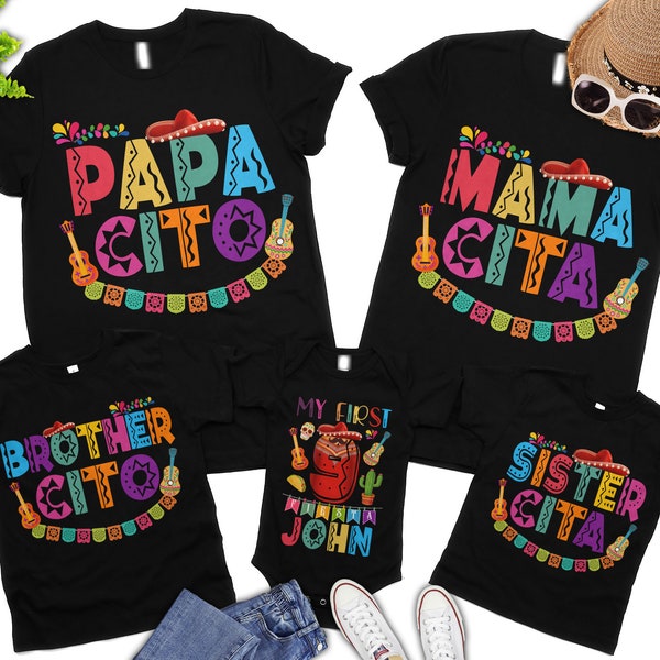 Fiesta Birthday Shirts, My First Fiesta, Mamacita Shirt, Family Fiesta Birthday T-Shirts, Cinco de Mayo Tee, Mexican Fiesta Party T Shirts