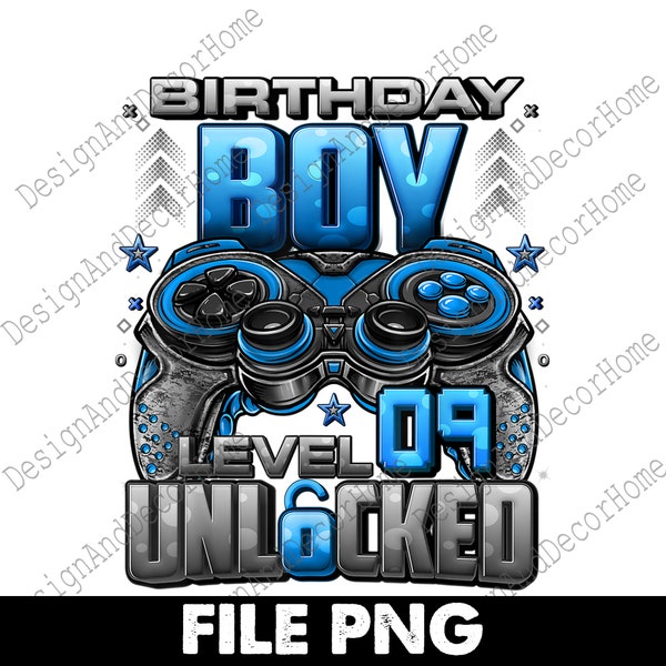 Level 9 Unlocked Awesome Since 2013 9th Birthday Gaming Png Digital Download