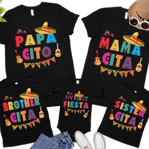Fiesta Birthday Shirts, My First Fiesta, Mamacita Shirt, Family Fiesta Birthday T-Shirts, Cinco de Mayo Tee, Mexican Fiesta Party T Shirts