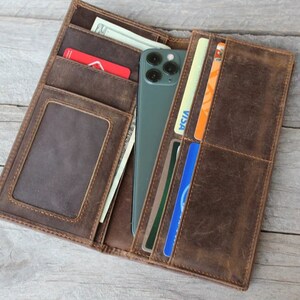 Custom Wallet, Boyfriend Gift for Men, Gift for Dad, Leather Wallet, Handmade