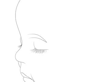 Side Profile Drawing | Custom Portrait Outline