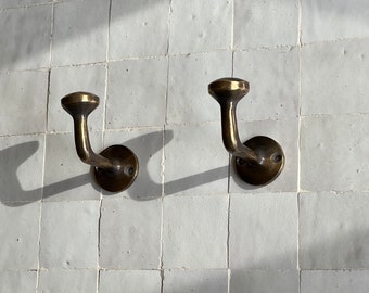 Handmade Brass Wall Hook | Brass Hook for Doors and Bathrooms