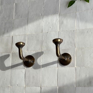 Handmade Brass Wall Hook | Brass Hook for Doors and Bathrooms