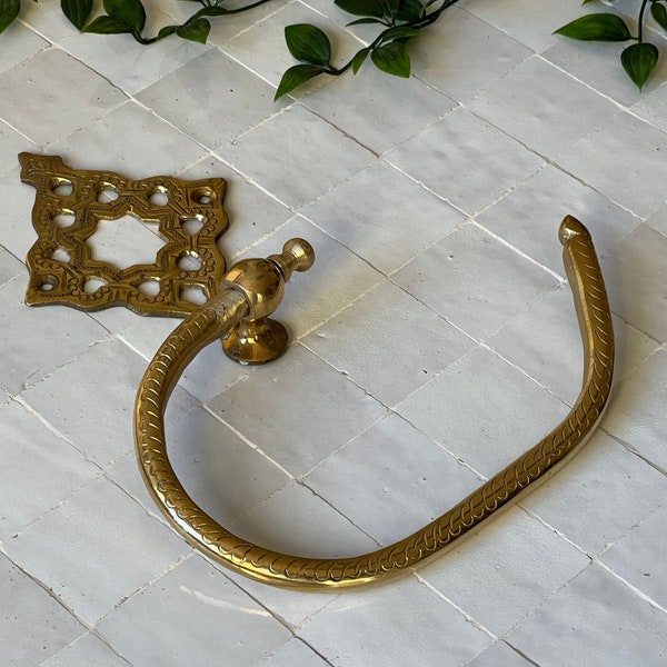 Wall Mounted Toilet Paper Holder, Unlacquered Brass Toilet Roll Holder, Toilet Tissue Holder, Brass Toilet Roll Holder, Bathroom Hardware