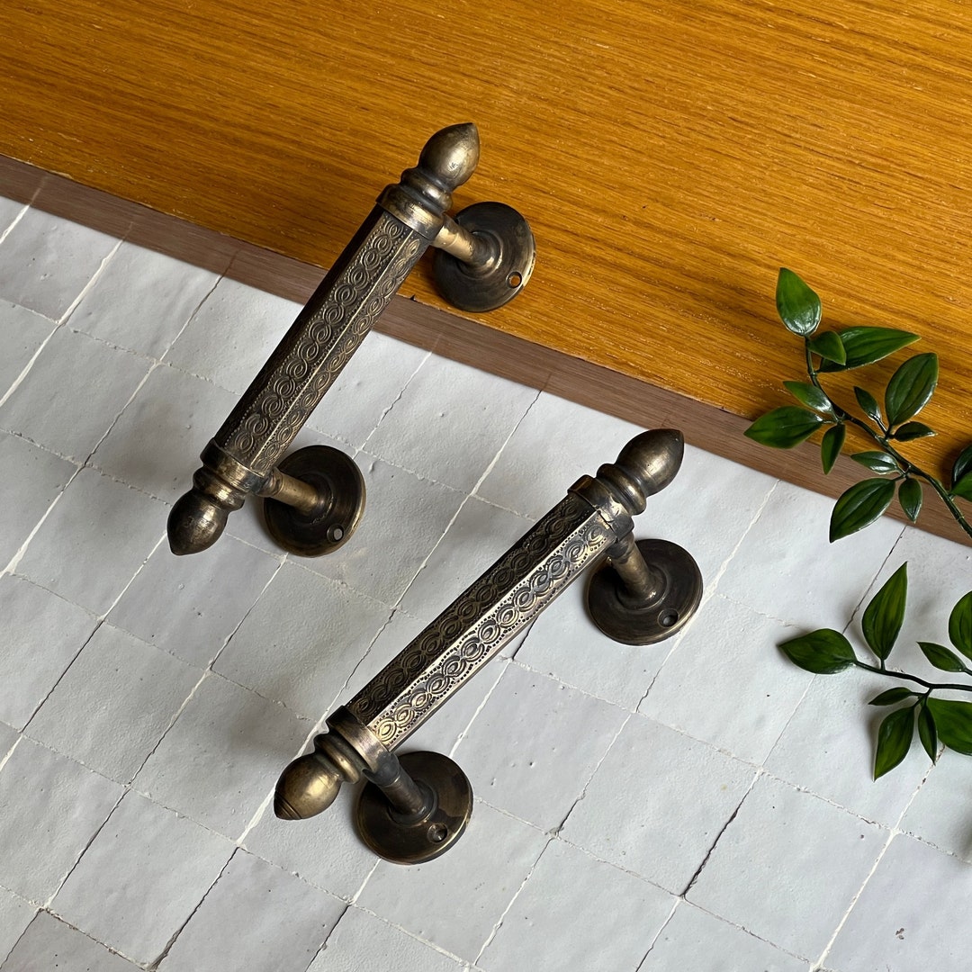 Aged Brass Door Handles Antique Brass Drawer Pulls Barn Door Handle