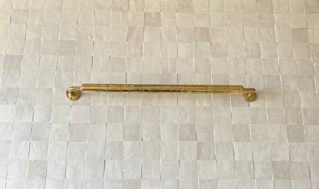 Brass Towel Rack Unlacquered Brass Towel Bar Brass Towel - Etsy