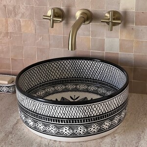 Antique Sink With Brass Rim Edge, Vessel Sink, Sink Bowl, Ceramic Basin, Hand Wash Basin, Free