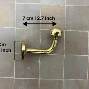 Unique Handmade Bathroom Hardware Sets: Brass Towel Bar, Towel Ring, and Wall Hooks image 14