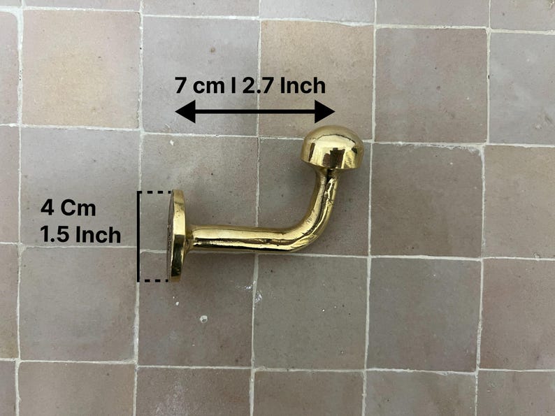 Unique Handmade Bathroom Hardware Sets: Brass Towel Bar, Towel Ring, and Wall Hooks image 14