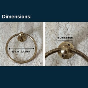 Unique Handmade Bathroom Hardware Sets: Brass Towel Bar, Towel Ring, and Wall Hooks image 13
