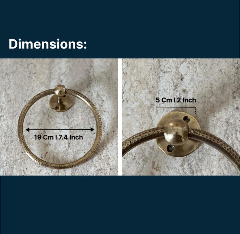Unique Handmade Bathroom Hardware Sets: Brass Towel Bar, Towel Ring, and Wall Hooks image 13