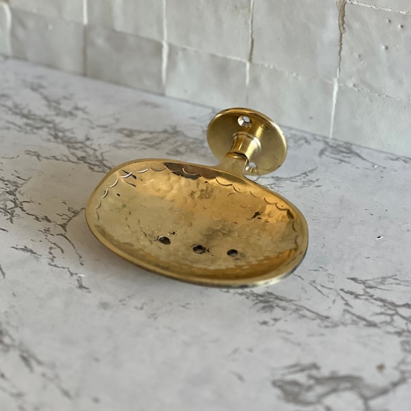 Wall Mounted Soap Holder, Antique Brass Soap Dish, Unlacquered Brass Soap Holder, Soap Tray, Bathroom Accessories.