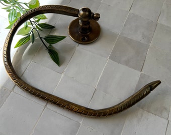 Messing Graviert Toilettenpapierhalter | Antike handgefertigte Bronze Messing Handtuchhalter