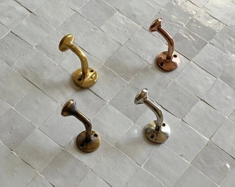 Bathroom Towel Hooks - Moroccan Handmade Brass Wall Hook, Decorative Robe Hook & Wall Towel Hanger for Stylish Bathrooms, Unique Gift