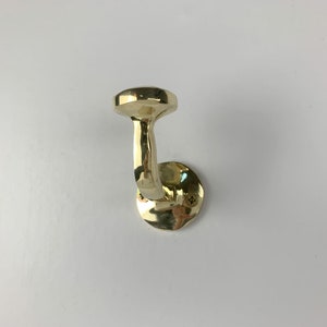 Unlacquered brass handmade wall hook Brass hook for doors and bathrooms image 6
