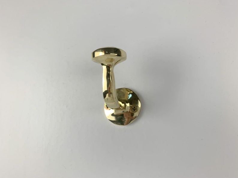 Unlacquered brass handmade wall hook Brass hook for doors and bathrooms image 6