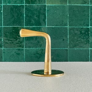 Unlacquered Brass Hooks, Bathroom Towel Hooks, Wall Hook, Coat Hook & Wall Towel Hanger for Stylish Bathrooms, Unique Gift